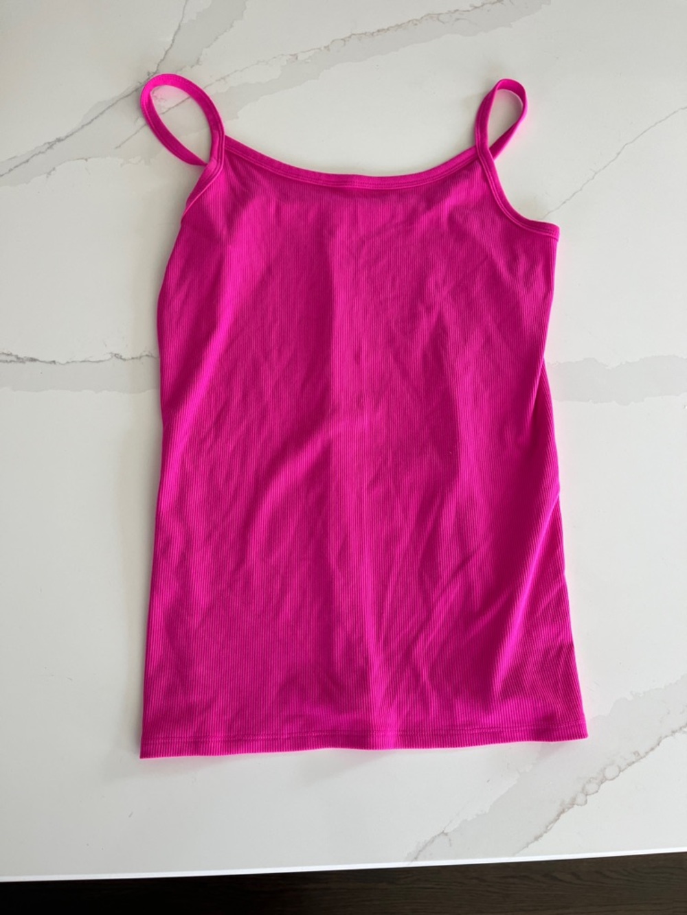 Hot Pink Women's Ribbed Tank Top - Unbranded